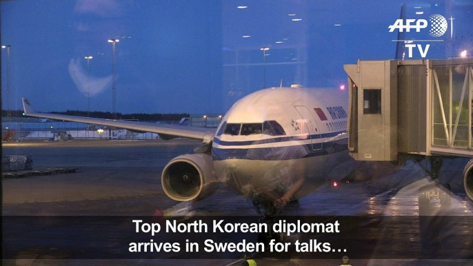 North Korean foreign minister arrives in Sweden for talks