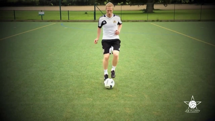 How to do Toe Taps on Top of Ball - Football Soccer Quick Feet Tutorial