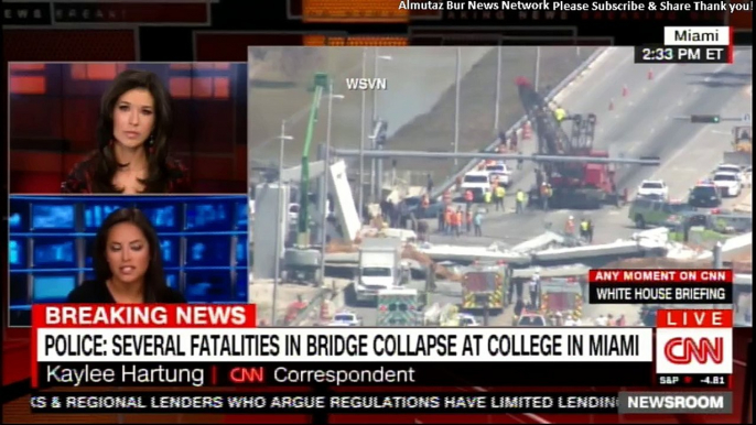 BREAKING NEWS: Pedestrian Bridge Collapses in Miami; Rescue Underway. #Breaking #News #BreakingNews #Miami #Florida