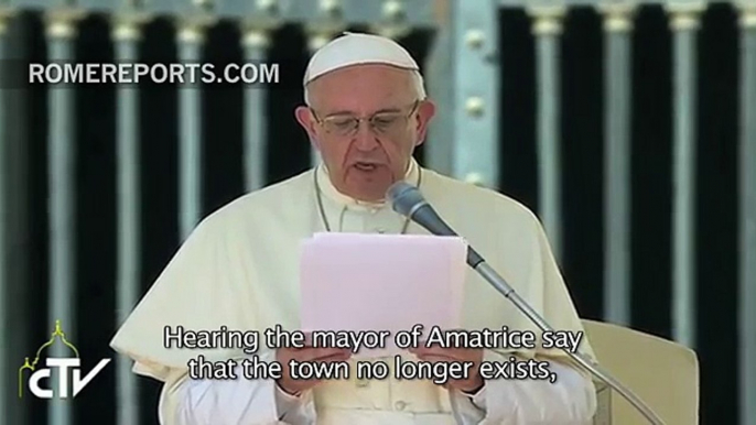 Pope prays for victims and survivors of catastrophic earthquake in central Italy