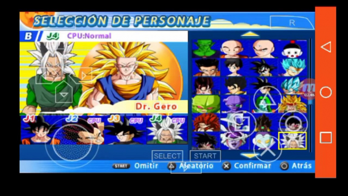 Dragon ball z Tenkaichi Tag Team Para PPSSPP Android (Mods Actualizado)