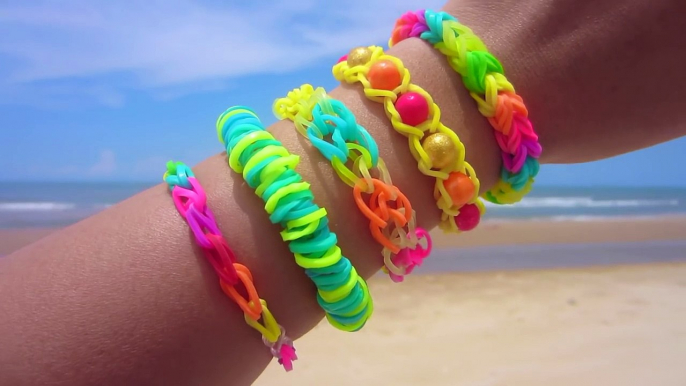 5 Easy Rainbow Loom Bracelet Designs without a Loom | DIY Rubber Band Bracelets