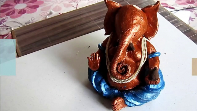 How to make ganesh idol at home with clay, Eco-friendly Ganesha / Ganpati murti