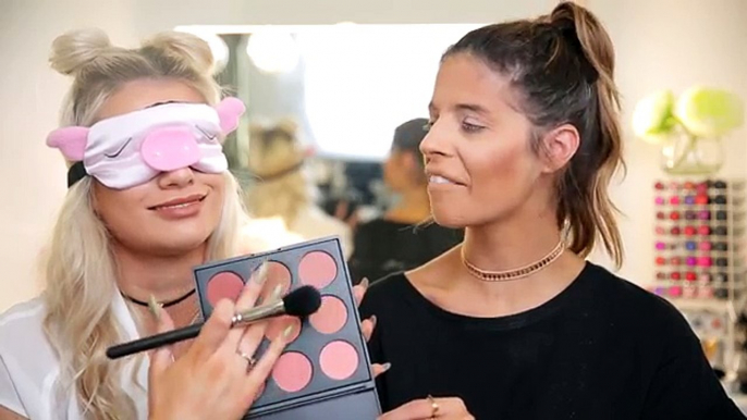 BLINDFOLDED MAKEUP CHALLENGE with Laura Lee!