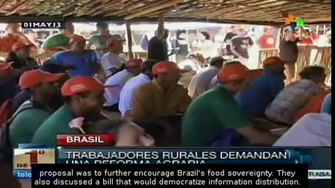 Rural Brazilian workers demand agrarian reform