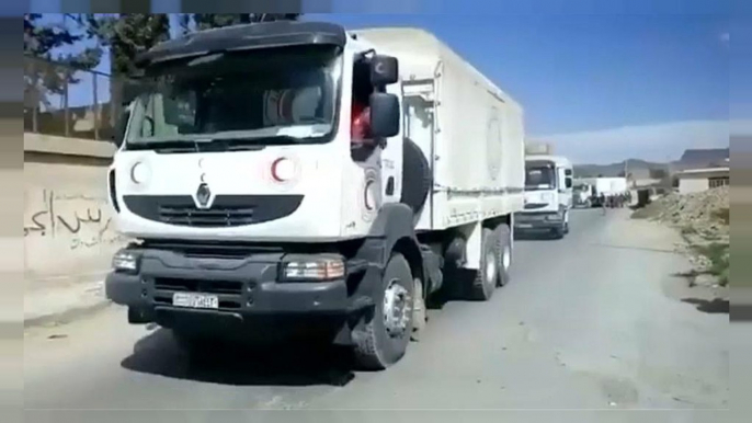 Aid finally arrives in Ghouta but fierce fighting blocks its distribution