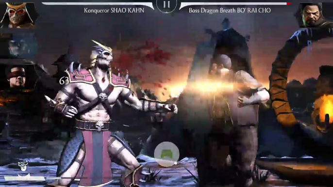 MKX Mobile | Bo' Rai Cho Challenge | Does Shao Kahn's Brutality Work on him?