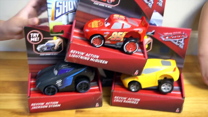 DISNEY CARS 3 CHALLENGE REV N GO PISTON CUP SPEEDWAY GAME MCQUEEN VS STORM FUNNY VIDEOS