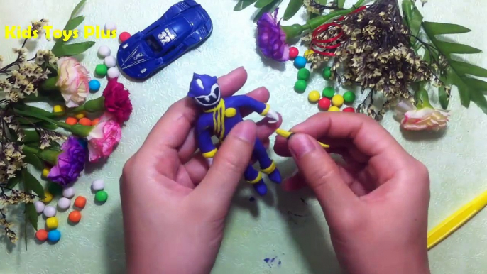 BLUE POWER RANGER Play Doh - How To Make Power Rangers (Gaoranger) Play Dough