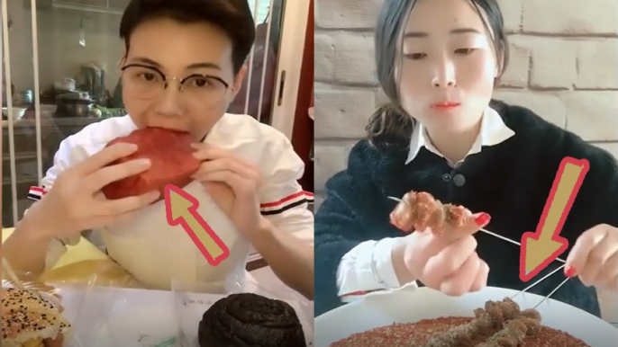 EATING SHOW COMPILATION-CHINESE FOOD-MUGBANG-Greasy Chinese Food-Beauty eat strange food-NO.63