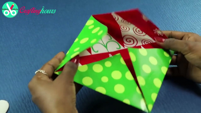 Paper Gift Box DIY- How to Make A Paper Box With Heart Sticker for Valentine Gift