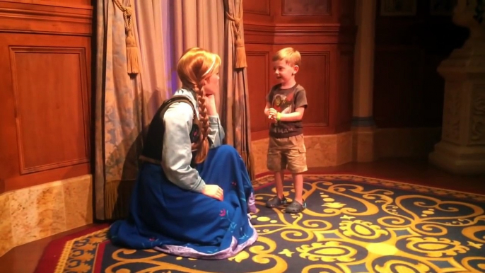 Cooper meets Anna and Elsa - Thanks Madison!