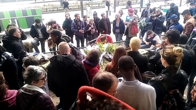 Hommage Karim I., réfugié Soudanais de 30 ans mort Porte de la Chapelle jeudi 8 mars 2018 (2)