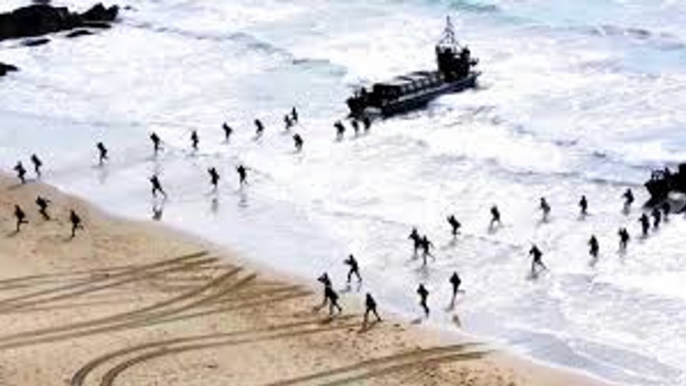 Royal Marines Storm The Beach