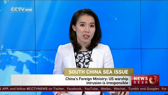 China’s Foreign Ministry says US warship intrusion is irresponsible