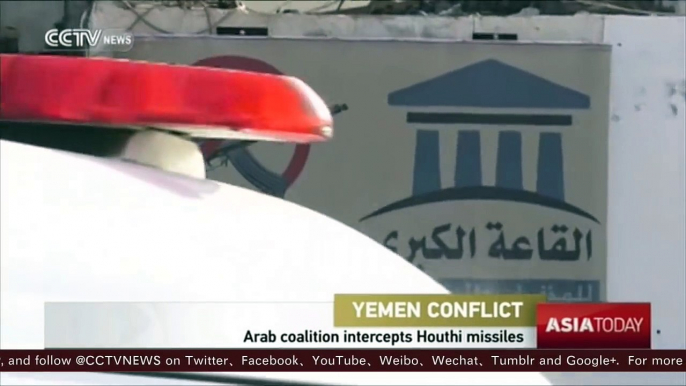 Arab coalition intercepts Houthi missiles