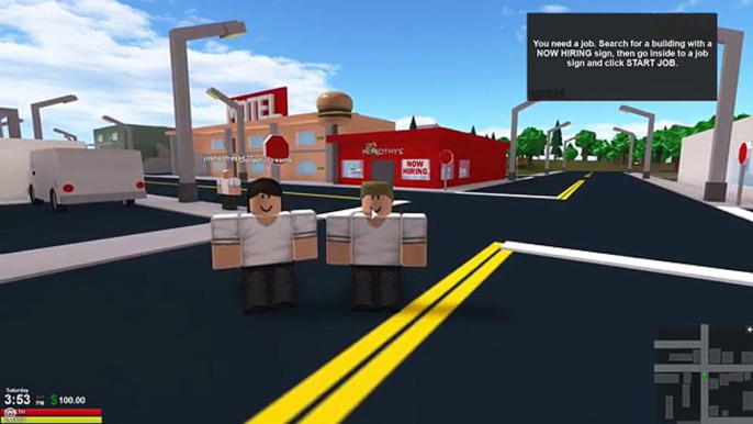 Roblox / Becoming Fry Cooks and Making Hamburgers! / Robloxian Urbis Life / Gamer Chad Plays