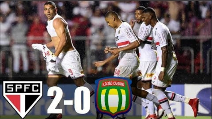 São Paulo 2 x 0 São Caetano - SPFC CLASSIFICADO ! Gols & Melhores Momentos - Paulistão 2018