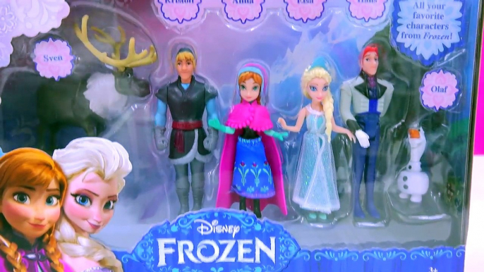 Disney Frozen Mini Dolls Queen Elsa, Princess Anna, Kristoff, Prince Hans Playset Cookieswirlc