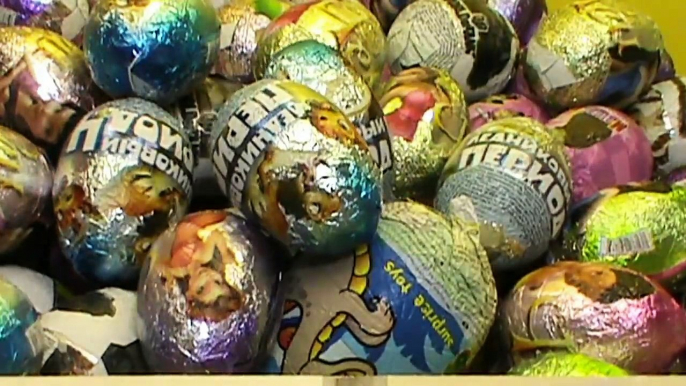 Lots of chocolate SURPRISE EGGS unboxing surprise toys