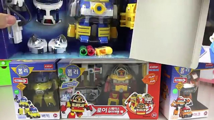 Water Poli Robocar Poli car toys marine and rescue fire truck play