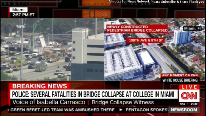 BREAKING NEWS: Police: Several fatalities in bridge collapse at college in Miami. #Miami #Breaking #CNN #BreakingNews