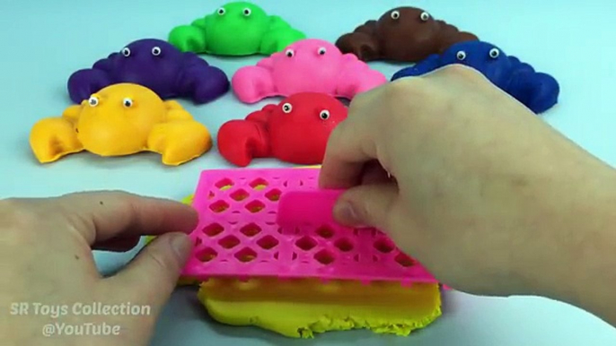 Play Doh Crabs with Mickey Mouse and Minnie Mouse Cutters Fun Creative for Kids
