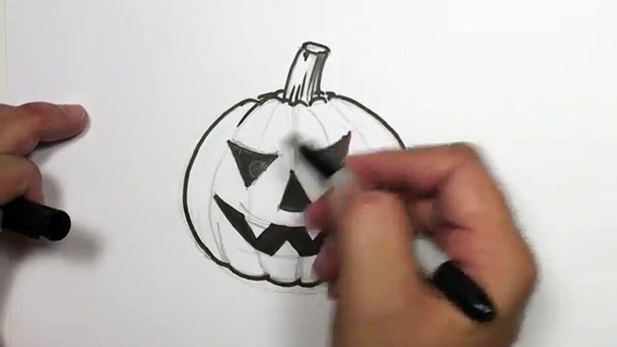 How to Draw a Halloween Pumpkin Face - Art for Kids | MAT