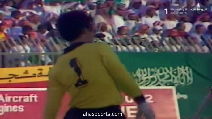 الشوط الاول مباراة السعودية و كوريا الجنوبية 0-0 نهائي كاس اسيا 1988