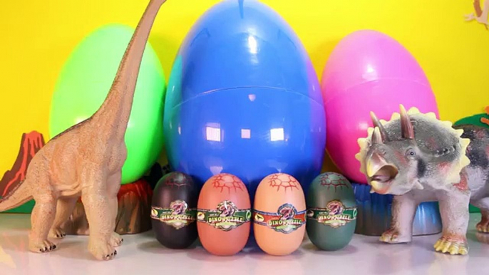 GIANT DINOSAUR EGGS Full of Toy Dinosaurs, Surprise Dinosaur Toys, Puzzles, Dino Dig Video