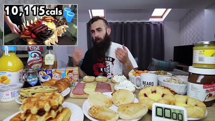 The Biggest Continental Breakfast Ever (9500 Calorie Breakfast) | BeardMeatsFood