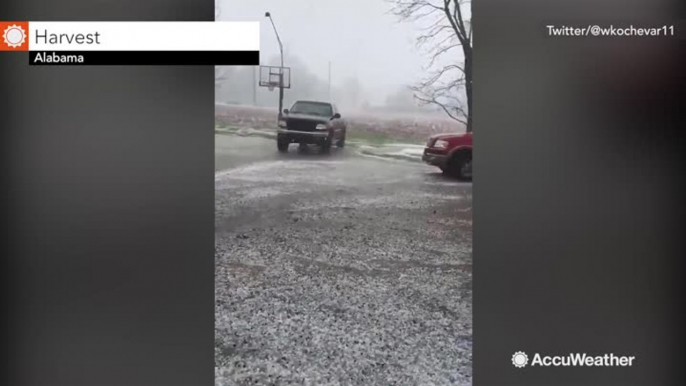 Southeast pelted with hail as severe storms pass through