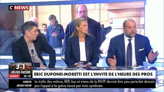 Eric Dupond-Moretti à Pascal Praud : "Vous les posez vite vos questions, vous vous Angot-isez" - Regardez