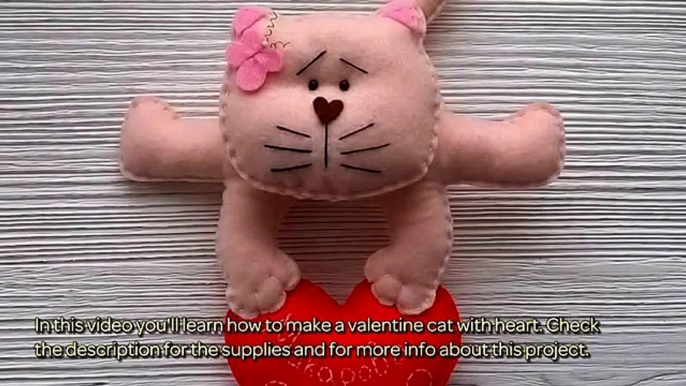 How To Make A Valentine Cat With Heart - DIY Crafts Tutorial - Guidecentral