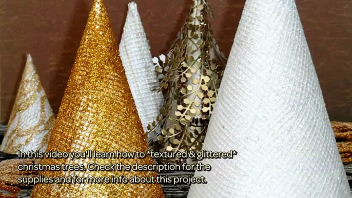 How To *Textured & Glittered* Christmas Trees - DIY Crafts Tutorial - Guidecentral
