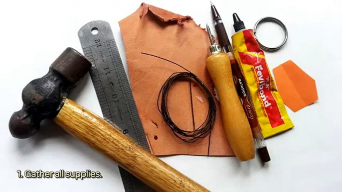 How To Create A Simple Leather Key Fob - DIY Crafts Tutorial - Guidecentral