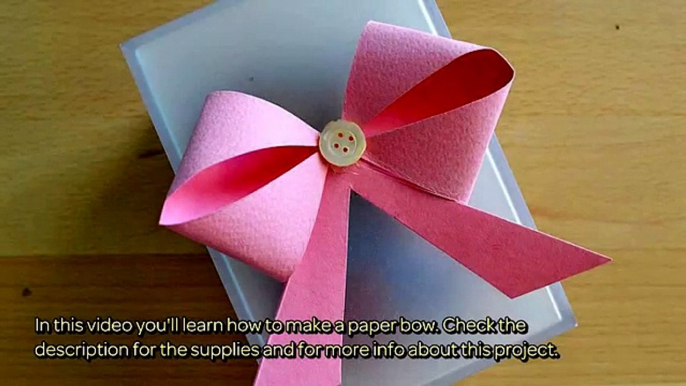 How To Make A Paper Bow - DIY Crafts Tutorial - Guidecentral