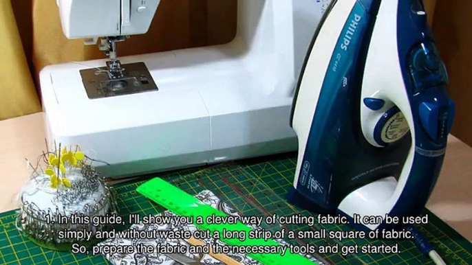 How To Make A Long Strip Of A Small Square Of Fabric - DIY Crafts Tutorial - Guidecentral