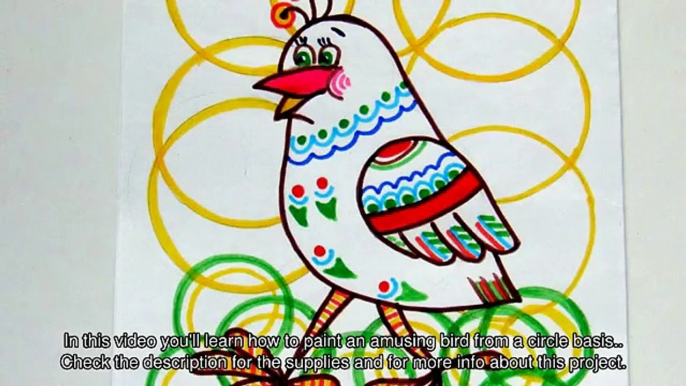 How To Paint an Amusing Bird from a Circle Basis. - DIY Crafts Tutorial - Guidecentral