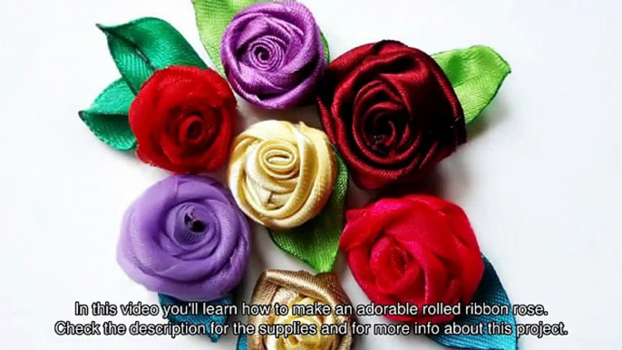 Make an Adorable Rolled Ribbon Rose - DIY Crafts - Guidecentral