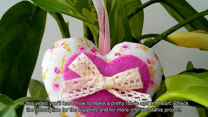 How To Make a Pretty Fabric and Felt Heart - DIY Crafts Tutorial - Guidecentral