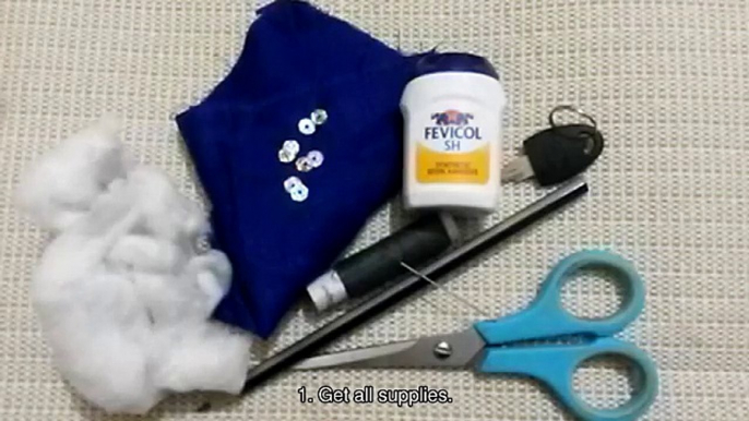 Make a Cute Fabric Heart Key Charm - DIY Crafts - Guidecentral