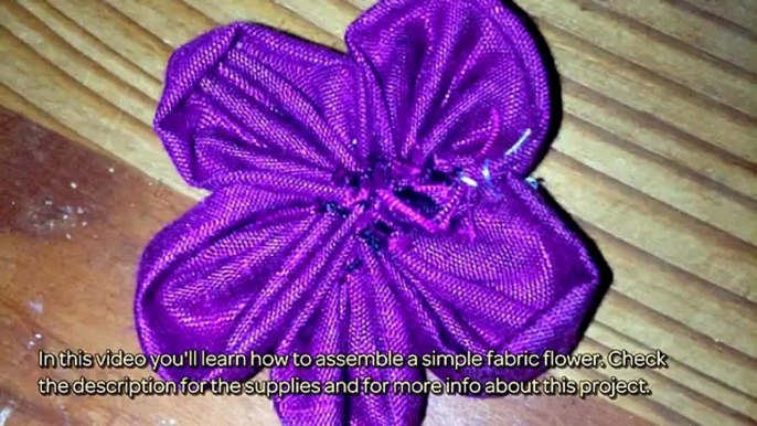 Assemble a Simple Fabric Flower - DIY Crafts - Guidecentral