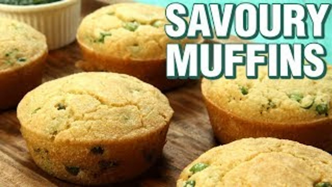 Savoury Muffins Recipe | How To Make Savory Muffins | Eggless Muffins Recipe | Neha Naik