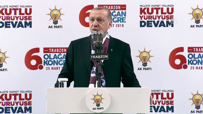 Cumhurbaşkanı Erdoğan: 'Sınırlarımız boyunca yığılan terör örgütlerinin üzerine sonuna kadar gideceğiz' - TRABZON