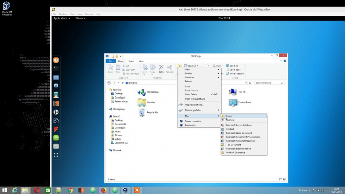 Installing Kali 2017.3 in VirtualBox - Part 3 - Solving the shared folders not working issue