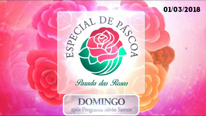 Chamada do Especial de Páscoa "Parada das Rosas" no SBT Programa após Silvio Santos (01/04/18)