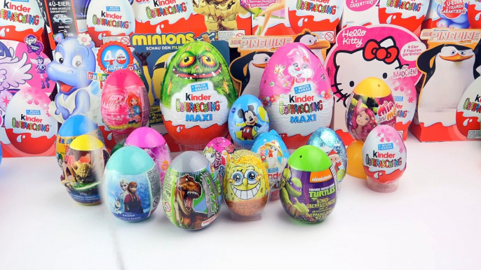 MAXI Kinder Surprise Hello Kitty, Surprise Eggs Disney Frozen Elsa Anna Minnie Mickey, Mickey Mouse Disney Pixar Cars Me My Little Pony SpongeBob