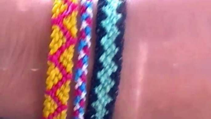 ➣ 3 modelos de pulseras fáciles ● Macrame ● TUTORIAL