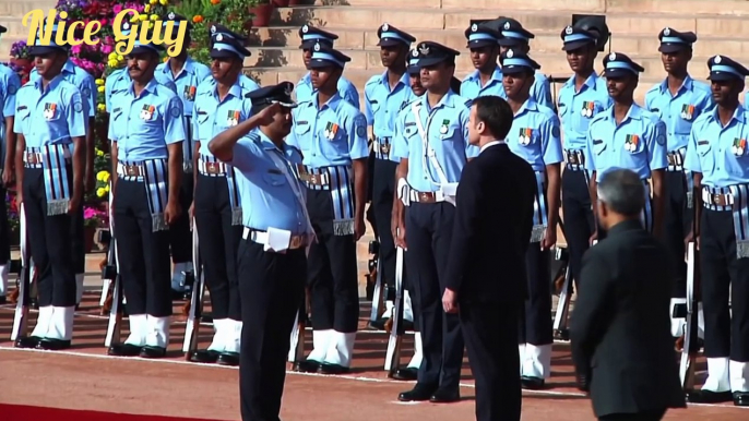 Unseen Royal Welcome in India for French President Emmnuel Macron.Un accueil royal inédit en Inde pour le président français Emmanuel Macron